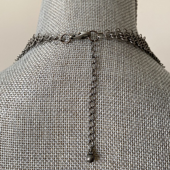 Unique Chainmail Victorian Whimsigoth Crystal Beaded Necklace - Picture 5 of 9